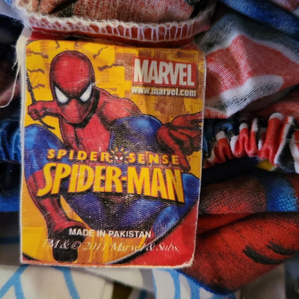 3 Pcs Twin Sheet Set Marvel Spider-Man Hero Bed Flat Fitted Pillowcase Vtg 2011